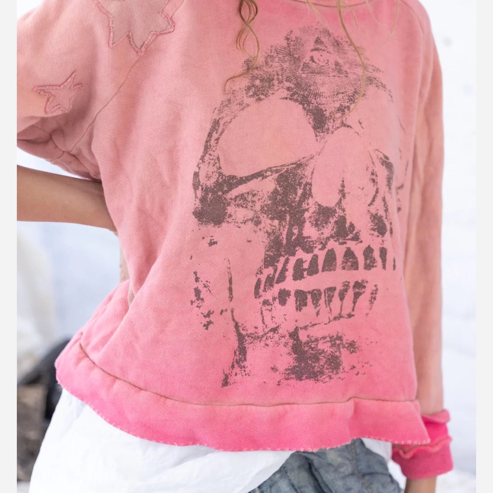 Magnolia Pearl Black Sabbath Electric Funeral Richi Sweatshirt with Star Aplique